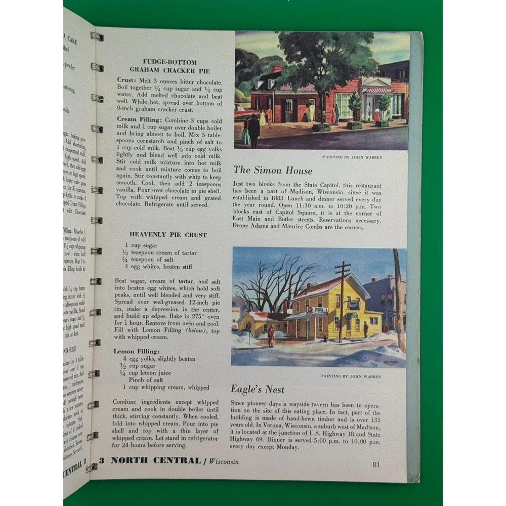 1963 Ford Treasury Favorite Recipes Famous Restaurants Cookbook Spiral Bound